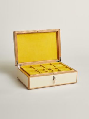 Amalthee Jumping H watch and cufflink box, large model, View: front, front, view 3 of 6
