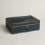 Amalthee Jumping H watch box, large model, bleu de Malte