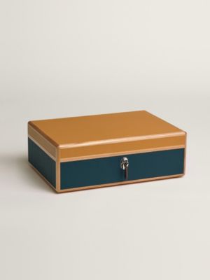 Coffret Amalthée Tricolore pour 6 montres et paires de manchettes, grand modèle