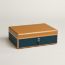 Amalthee Tricolore watch and cufflink box, large model, sésame