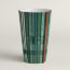 Perimetre Palmarum Tartan high vase, large model, menthe