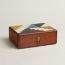 Casaque Step Pyramid watch box, bleu de Malte