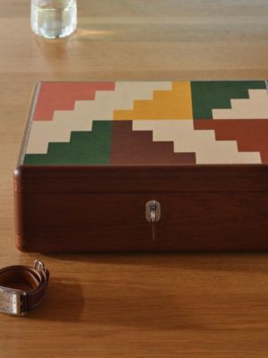 Casaque Step Pyramid watch and cufflink box, View: front, front, view 2 of 7