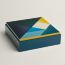 Theoreme Tangram multi-compartment box, large model, bleu Biarritz
