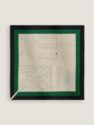 Lettres Equestres double face cavaliere scarf 90, View: Flat, flat, view 5 of 7