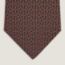 Double Baucher tie 7&nbsp;cm, marine/orange