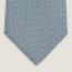 Gravata Double Baucher, gris/blanc