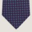 H Maillon tie, marine/rouge/ciel