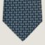 H en Relief tie, bleu grisé/gris clair/gris