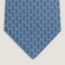 Dancing H tie, denim/blanc