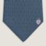 La Clef du Bonheur tie, bleu gris/rose