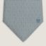 Cravate La Clef du Bonheur, gris/azur