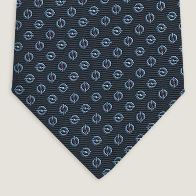 Cravate HERMÈS En Soie 100% - Couleur Verte, Occasion En Très Bon état (TBE/VGC)