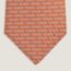 One Fish tie, orange/blanc