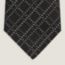 Micro H Tartan tie 7&nbsp;cm, noir/gris clair/blanc