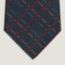 Krawatte Micro H Tartan 7&nbsp;cm, marine/orange/rouge