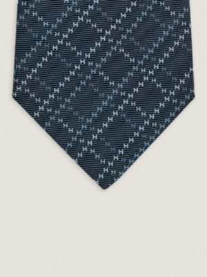 Micro H Tartan tie 7&nbsp;cm