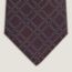 Micro H Tartan tie 7&nbsp;cm, bordeaux/kaki/azur