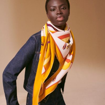 HERMES(エルメス) ストール(ショール)美品 ロサンジュ ローズ  