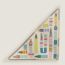 Brides a Bloc triangle, naturel/rose/multicolore