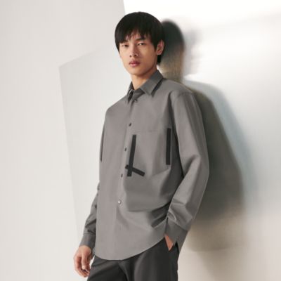Sporty fit shirt with Emile collar | Hermès Canada