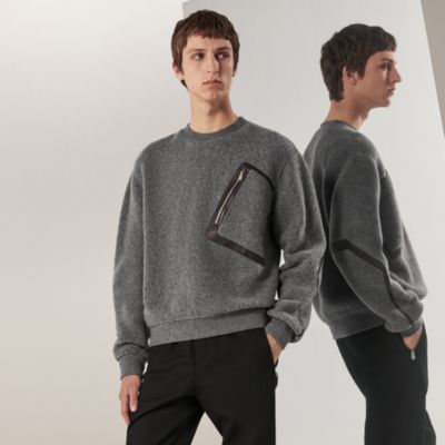 crewneck sweatshirt with pocket