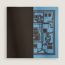 Hybride Les Coupes scarf 90, café/denim