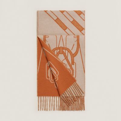 カシミヤマフラー 《テット・ア・テット・エケストル》 | Hermès  