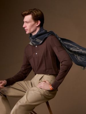 Tete-a-Tete Equestre scarf, View: Worn, worn, view 2 of 3