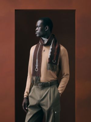 Sangles Equestres scarf, View: Worn, worn, view 3 of 6