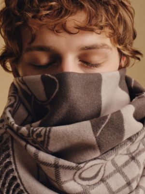 Echarpe Camails Jacquard, Vue: Vue portée, worn, vue 3 sur 4