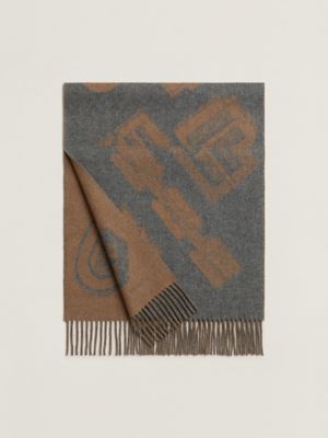 marron glacé/gris chiné