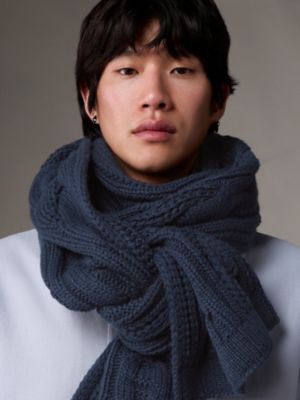 Cables Maillons scarf, View: Worn, worn, view 2 of 3