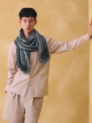 Soie en Vague scarf, View: Worn, worn, view 2 of 4
