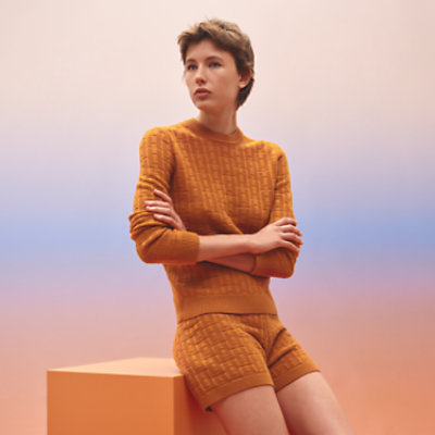 Long-sleeve cropped sweater | Hermès USA