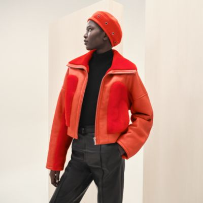 Hermès Hermes lined meaning Red Orange Leather ref.886599 - Joli Closet