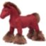 Hermy plush horse, small model, rouge H
