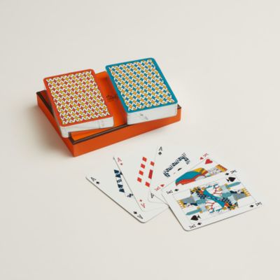 Conjunto de dois jogos de cartas para Poker Cheval de Fête
