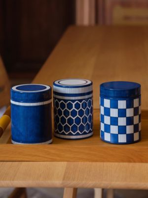 Boîte à thé Bleus d'Ailleurs, Vue: vue de face, front, vue 2 sur 4