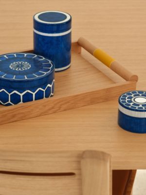 Boîte à thé Bleus d'Ailleurs, Vue: vue de face, front, vue 4 sur 4
