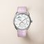 Arceau Petite Lune watch, Large model, 38 mm, mauve pâle