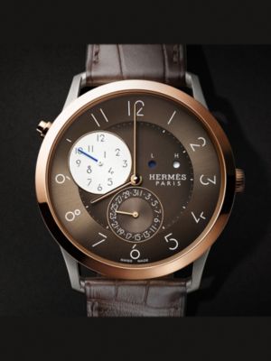 Slim d'Hermès GMT兩地時間腕錶，39.5&nbsp;mm, 檢視: 細節, crop, 檢視共3張圖片的第3張