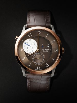 Slim d'Hermès GMT兩地時間腕錶，39.5&nbsp;mm