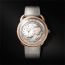Arceau Le Temps voyageur watch, Large model, 38&nbsp;mm, gris perle