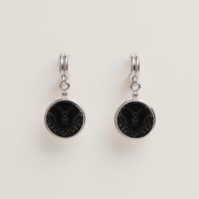 エルメス ピアス オーケリー ブラック HERMES エルメス ピアス カデナ型 O'Kelly オーケリー 黒