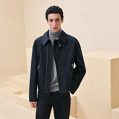 Jacket with leather detail | Hermès USA|テーラードジャケット Jacket with leather detail | Hermès USA|テーラードジャケット