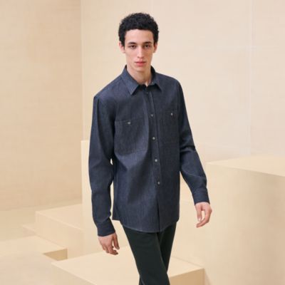 オーバーシャツ フロントレザー | Hermès - エルメス-公式サイト