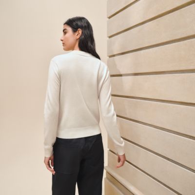 Cashmere "H Lift" long-sleeve sweater