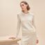 Pull manches longues motif «&nbsp;H&nbsp;», blanc naturel