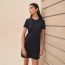 Embroidered pocket dress, noir, no stock